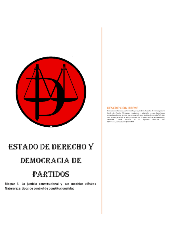 Miniatura del documento B6. La justicia constitucional y sus modelos clásicos. Naturaleza. tipos de control de constitucionalidad.pdf