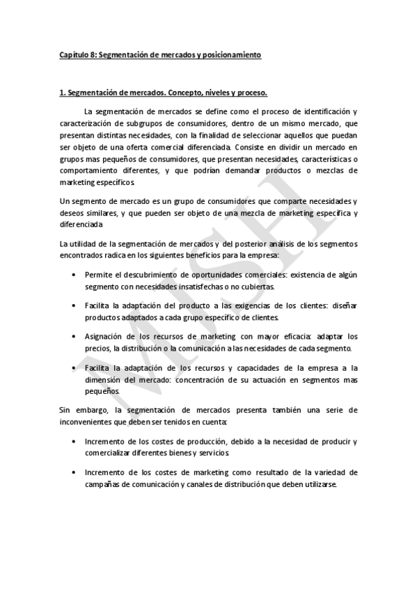 Miniatura del documento Capítulo 8 [Segmentación de mercados y posicionamiento].pdf