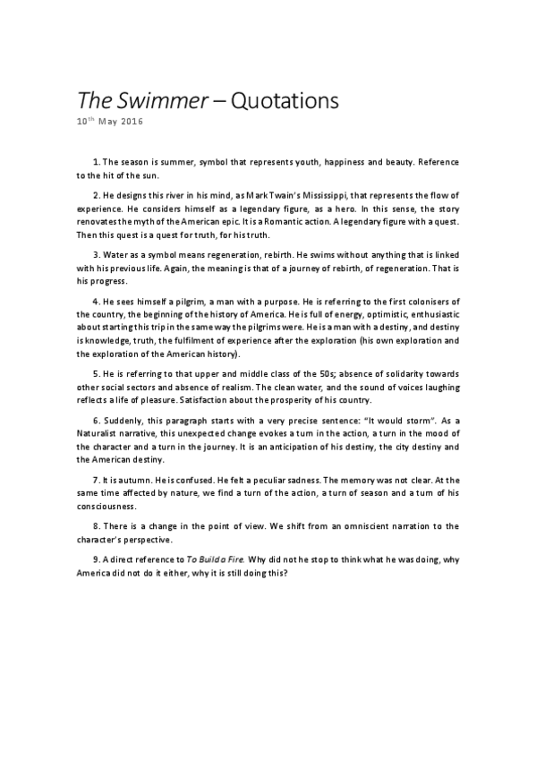 Miniatura del documento 16- THE SWIMMER quotations.pdf