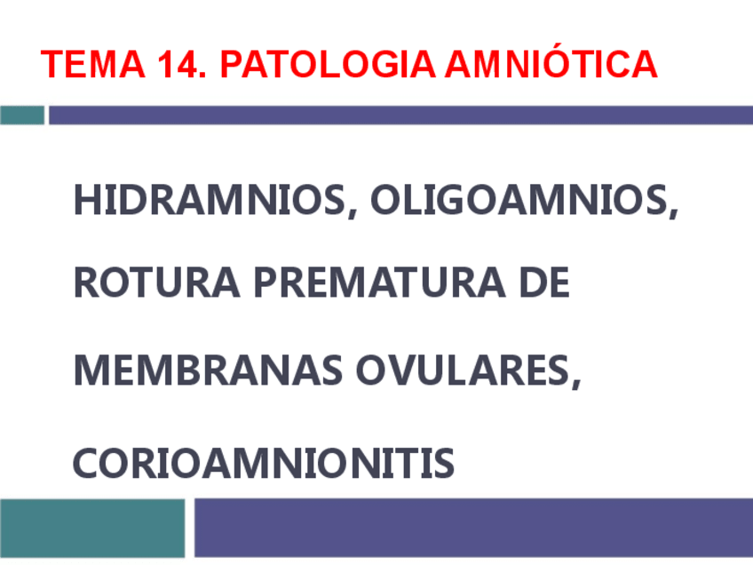 Miniatura del documento Tema 14 PATOLOGIA AMNIOTICA.pdf