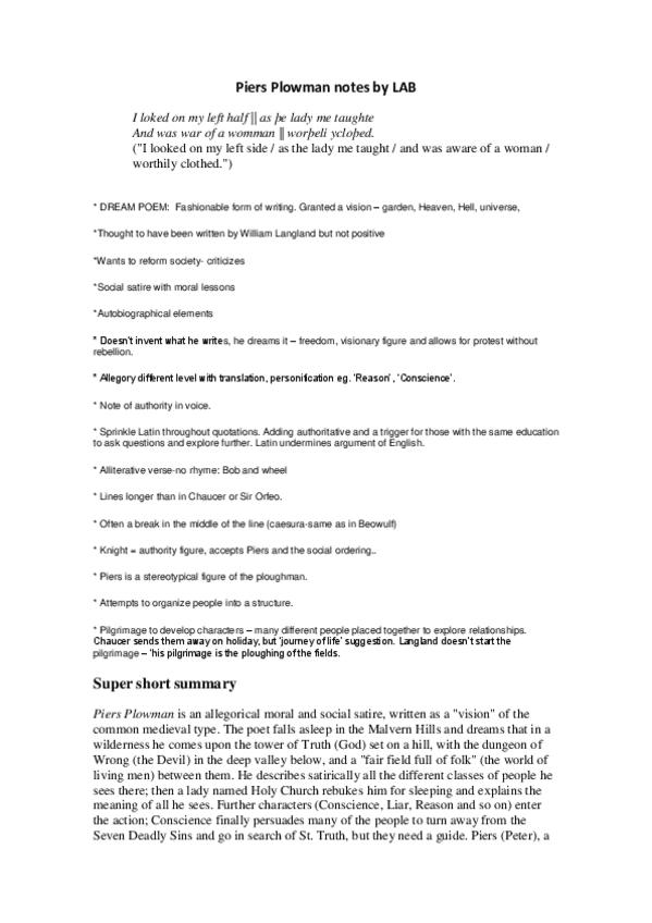 Miniatura del documento Piers Plowman notes by LAB.pdf