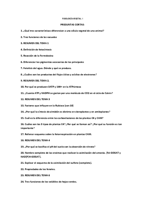 Miniatura del documento Preguntas Cortas de Fisiologia Vegetal.pdf