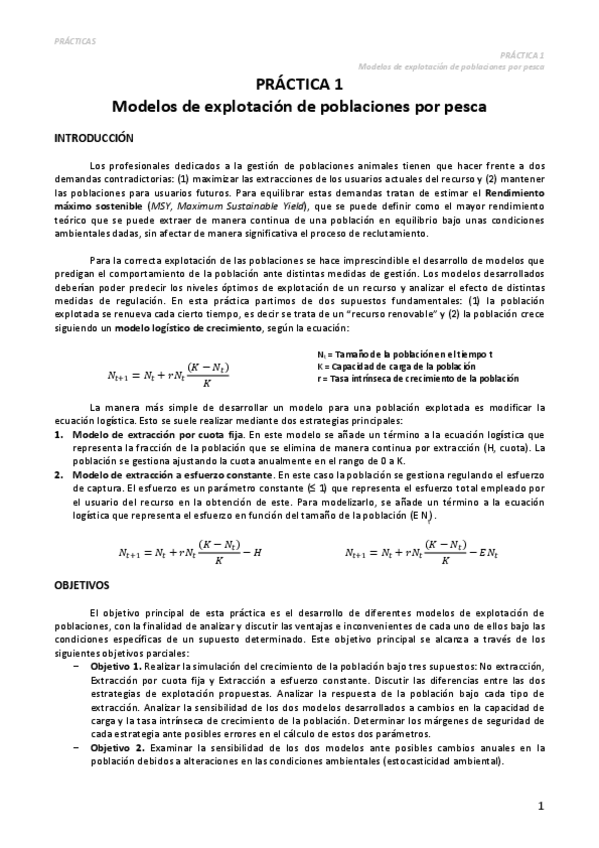 Miniatura del documento Práctica 1 - Modelos de explotación de poblaciones por pesca.pdf