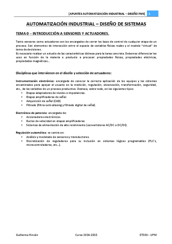 Miniatura del documento Apuntes Automatizacion Industrial - Diseño.pdf