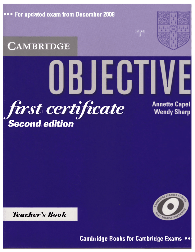 Miniatura del documento Cambridge Objective First Certificate (Teacher´s Book).pdf