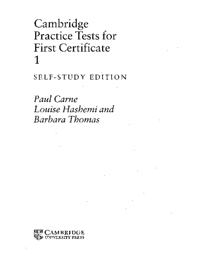 Miniatura del documento Cambridge Practice Tests for First Certificate 1.pdf