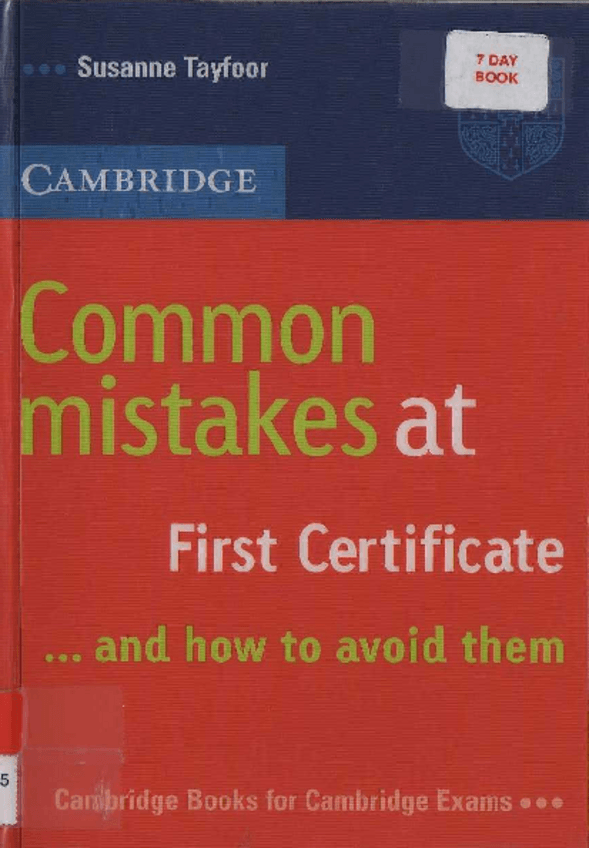 Miniatura del documento Cambridge - Common Mistakes at First Certificate.pdf