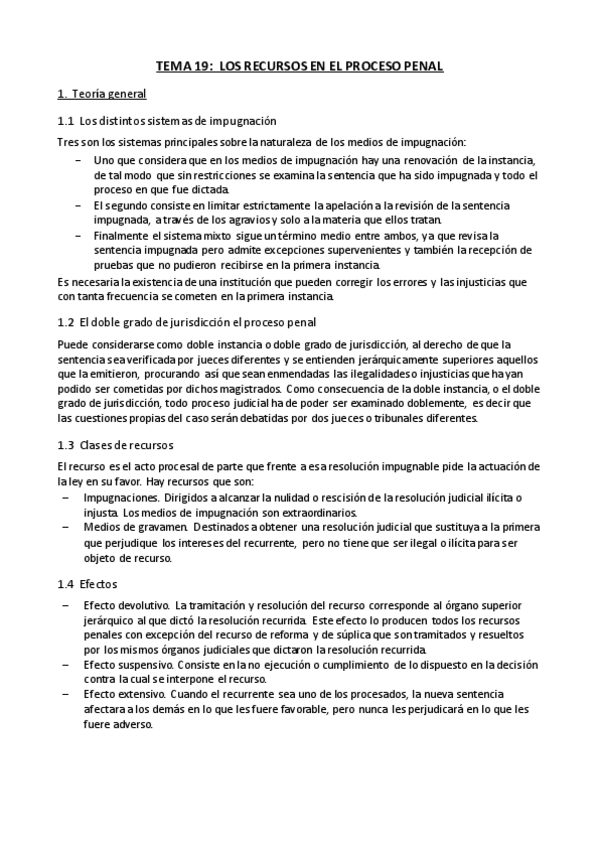 Miniatura del documento Tema 19 - Recursos en el proceso penal.pdf