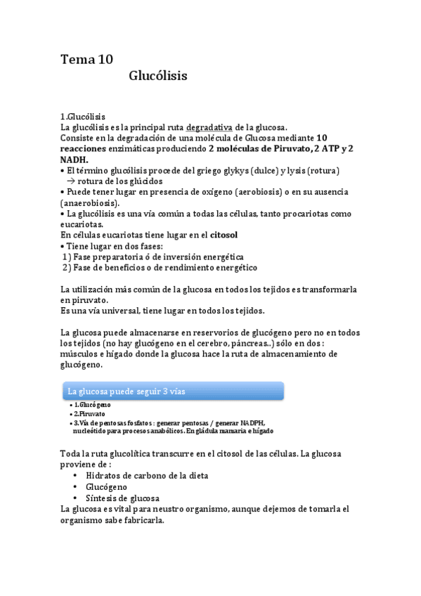 Miniatura del documento Glucólisis Tema 10.pdf