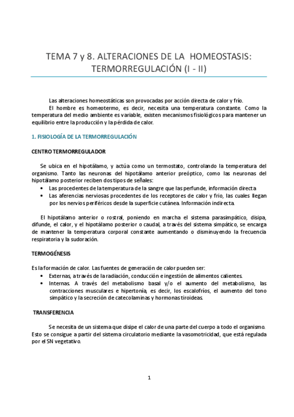 Miniatura del documento T7 y 8 - ALTERACIONES DE LA HOMEOSTASIS. TERMORREGULACION (I y II).pdf