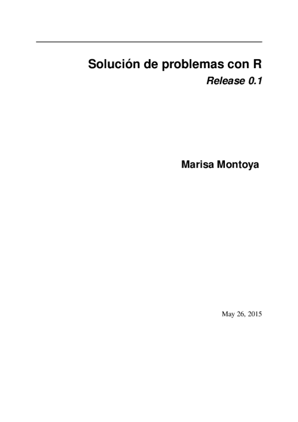Miniatura del documento Solución de problemas con R. 2015. Marisa Montoya.pdf