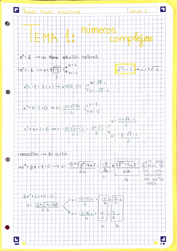 Miniatura del documento Tema 1 - Números complejos