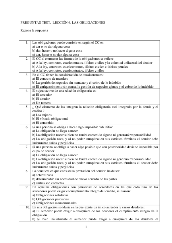 Miniatura del documento test - lección 6 - Las obligaciones - sin respuestas.pdf