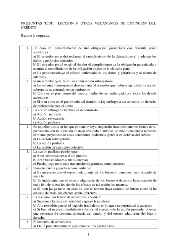 Miniatura del documento test - lección 9 - otros mecanismos de protección del crédito - sin respuestas.pdf