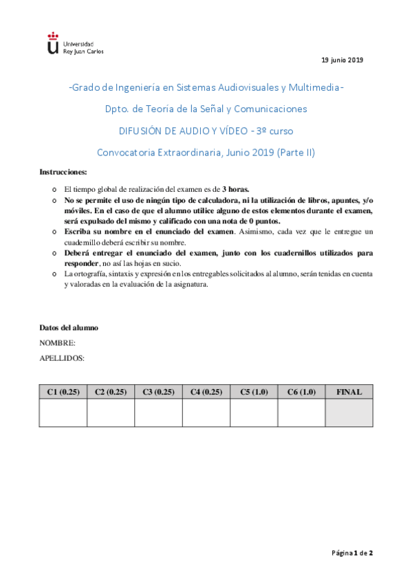 Miniatura del documento 2019-Examen-DAV-EXTRAORDINARIO-Parcial-2-Streaming.pdf