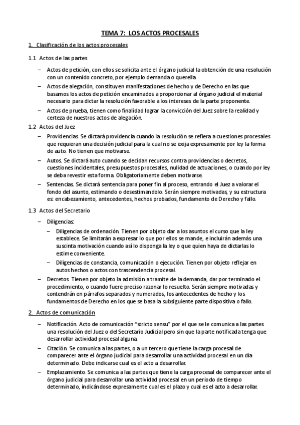 Miniatura del documento Tema 7 - Los actos procesales.pdf