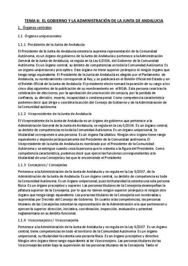 Miniatura del documento Tema 6 - El gobierno y la administracion de la Junta de Andalucia.pdf