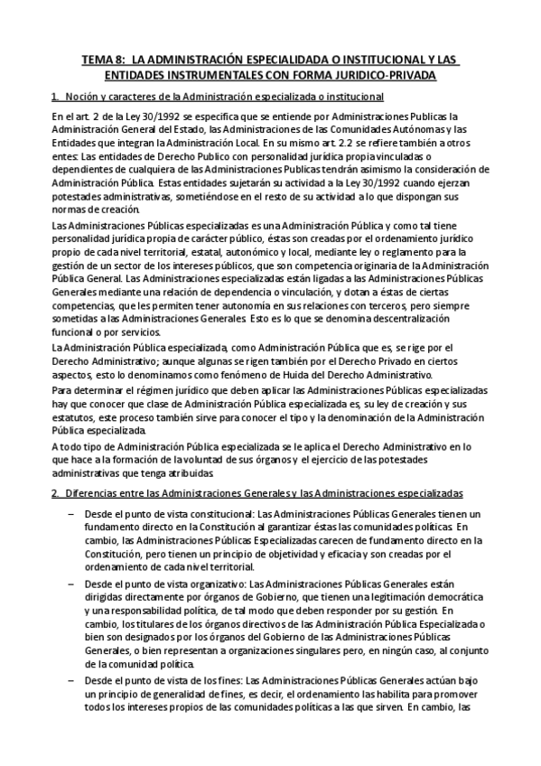 Miniatura del documento Tema 8 - La administración especializada.pdf