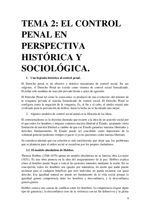 Miniatura del documento Tema 2. EL control penal en perspectiva histórica y sociológica..pdf