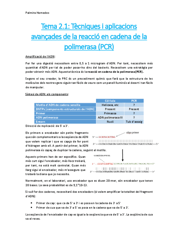 Miniatura del documento Tema 2.1. Tècniques i aplicacions avançades de la reacció en cadena de la polimerasa (PCR).pdf