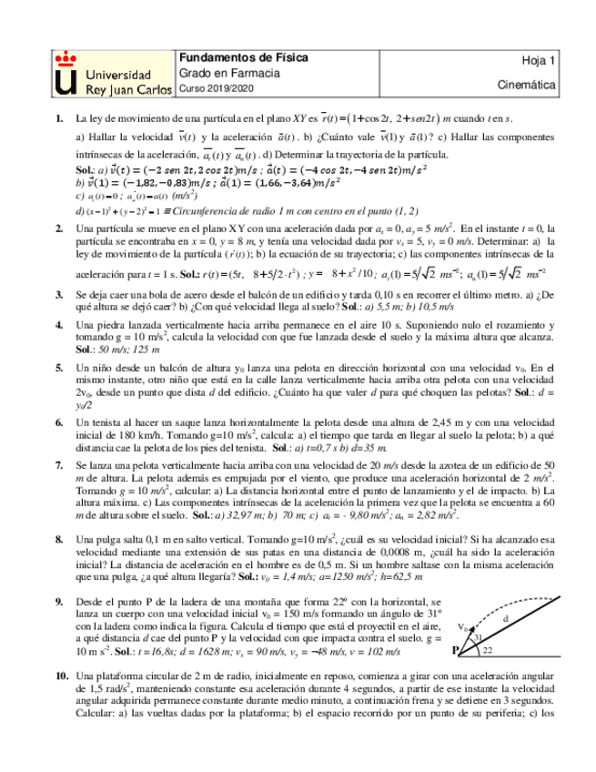 Miniatura del documento 1. Cinemática Ejercicios Resueltos.pdf