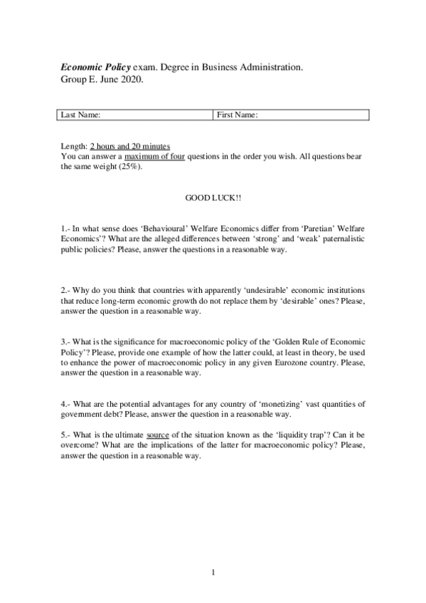 Miniatura del documento Exam-of-ECONOMIC-POLICY-ADE-JUNE-2020.doc