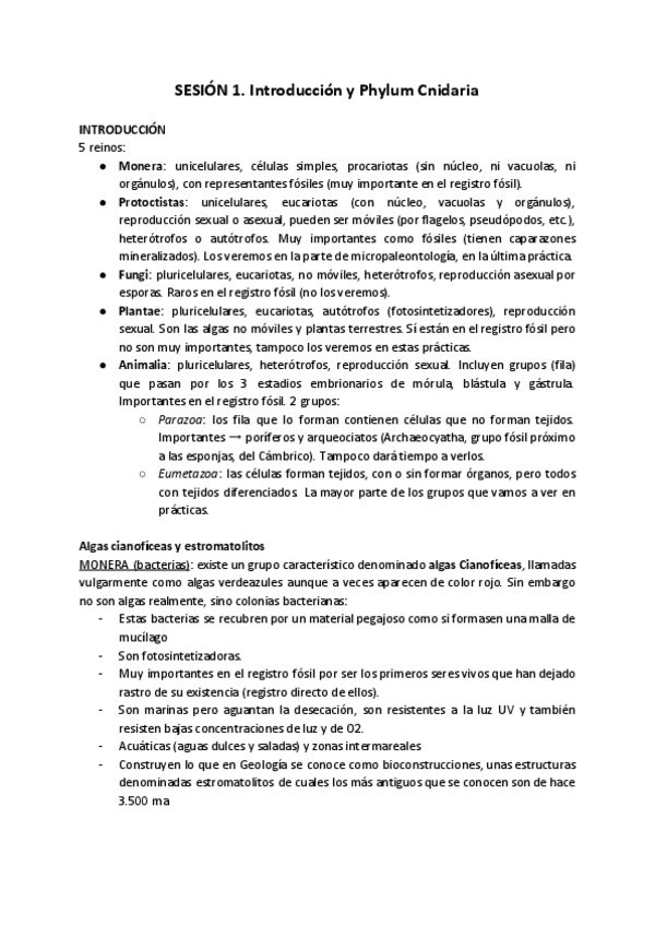 Miniatura del documento Práctica 1. Introducción y cnidarios