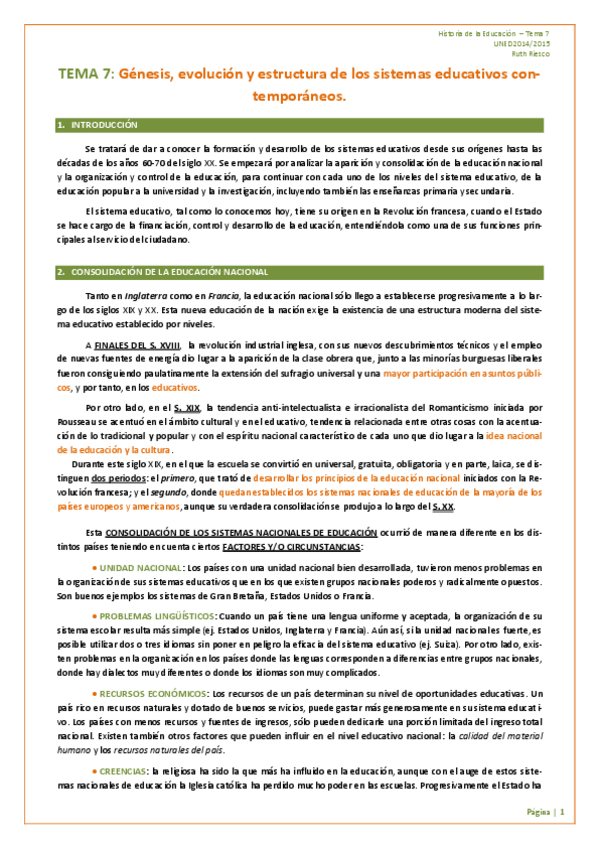 Miniatura del documento Tema 7 - Génesis evolución y estructura de los sist.educativos contemporaneos.pdf