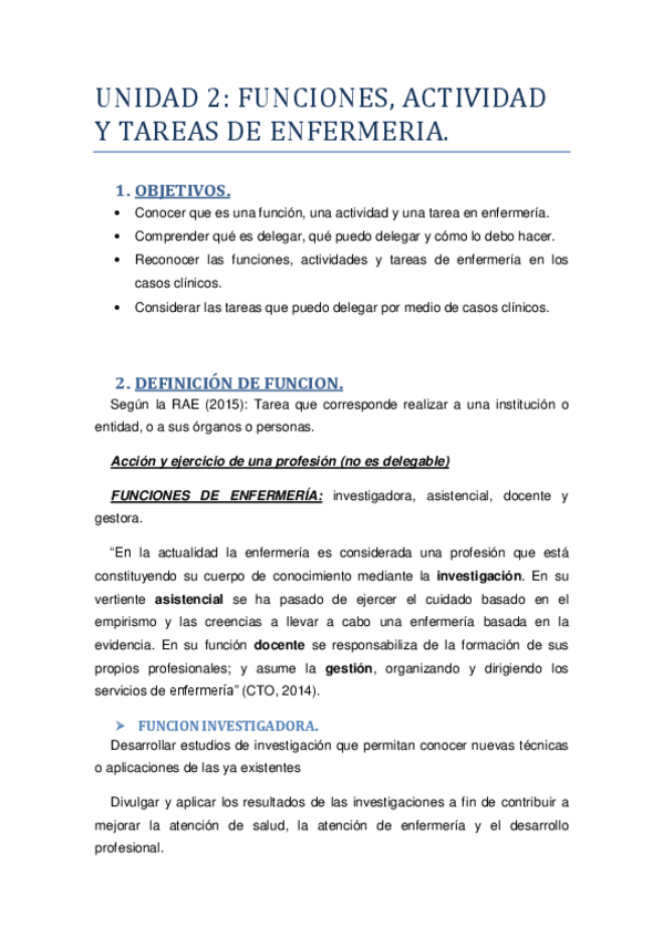 Miniatura del documento Unidad 2 Funciones Actividades y Tareas de Enfermeria.pdf