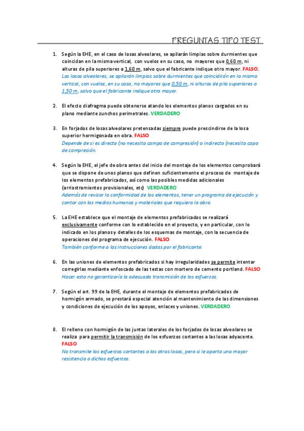 Miniatura del documento 2º Parcial (Hormigón pref.)- Preguntas tipo test y exámenes prácticos.pdf