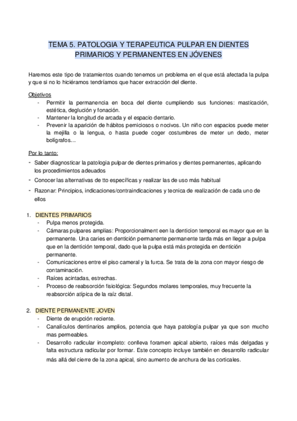 Miniatura del documento TEMA-5.-PATOLOGIA-Y-TERAPEUTICA-PULPAR-EN-DIENTES-PRIMARIOS-Y-PERMANENTES-JOVENES.docx
