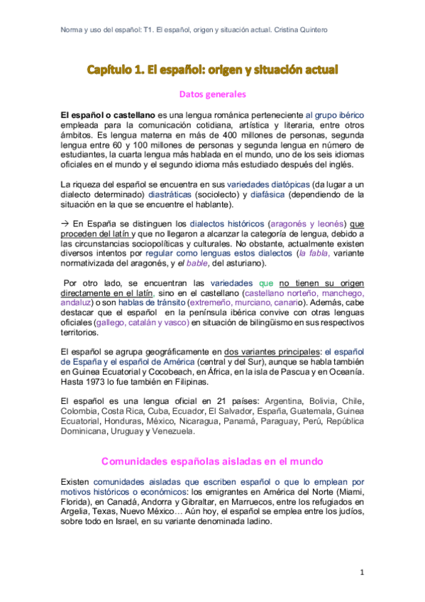 Miniatura del documento Capítulo 1- El español.pdf