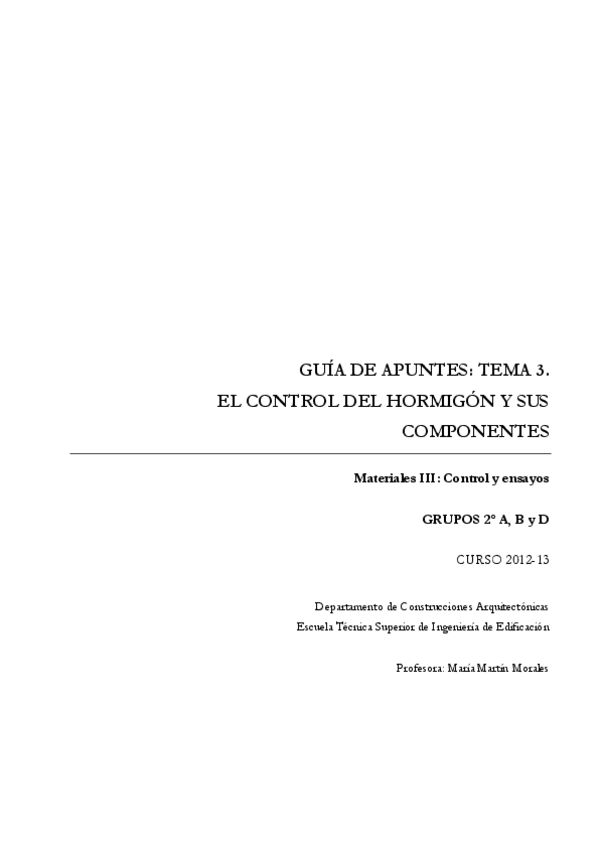 Miniatura del documento Tema 3 - Control de hormigón y sus componentes.pdf