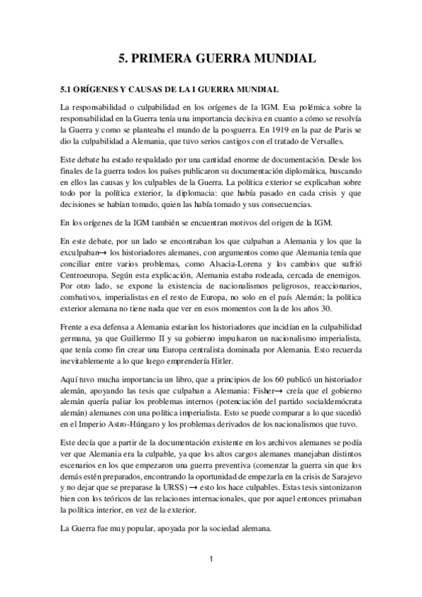 Miniatura del documento 5. Primera Guerra Mundial