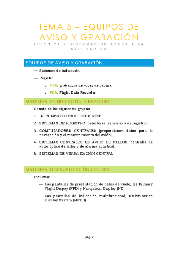 Miniatura del documento Tema 5 - Equipos de Aviso y Grabación. Resumen.pdf