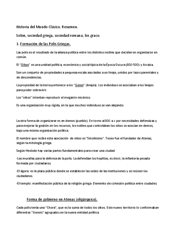 Miniatura del documento Grecia Resumen 1 Mundo Clásico (Autoguardado).pdf