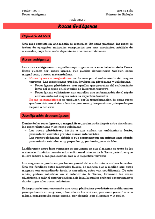 Miniatura del documento PRÁCTICA 2. Rocas endógenas