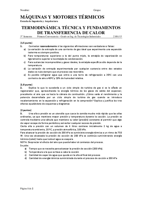 Miniatura del documento Examen_TERMOD TECNICA Y FUND TQ_FINAL_Enero 2015.pdf