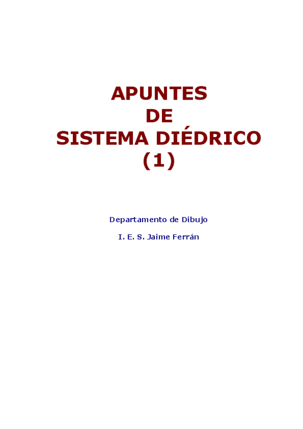Miniatura del documento Sistema Diédrico - Apuntes.pdf