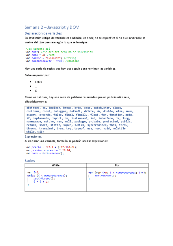 Miniatura del documento Semana 2 - Javascript y DOM.pdf