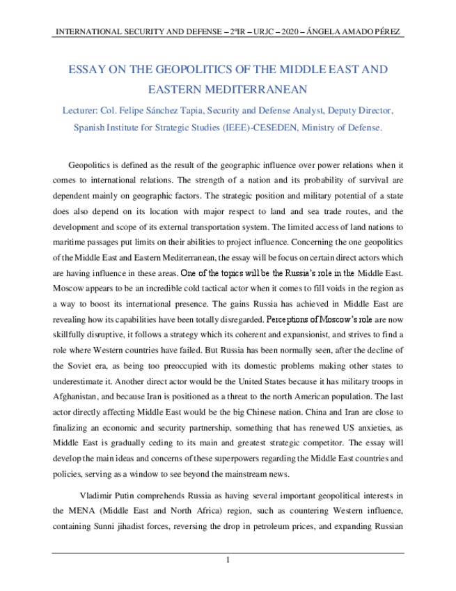 Miniatura del documento ESSAY-GEOPOLITICS-OF-THE-MIDDLE-EAST-AND-EASTERN-MEDITERRANEAN.pdf