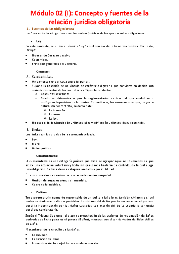 Miniatura del documento Módulo 02 (I) - Concepto y fuentes de la relación jurídica obligatoria.pdf
