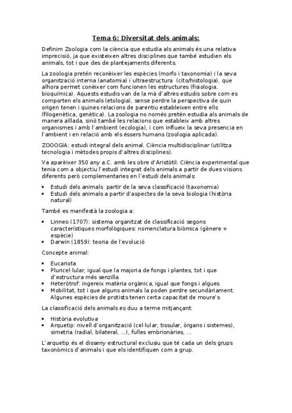 Miniatura del documento Biologia-dorganismes-i-sistemes-Tema-6-Diversitat-dels-animals.docx