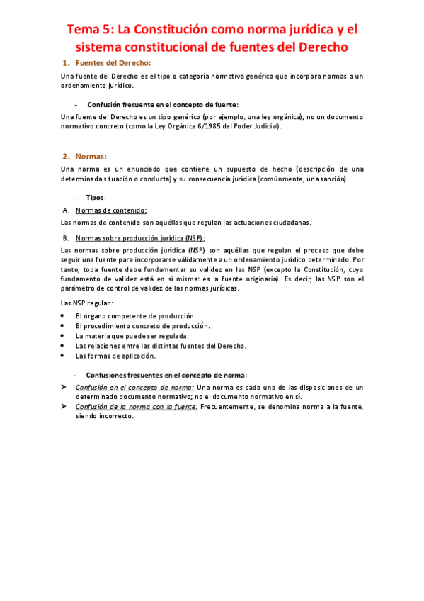 Miniatura del documento Tema 5 - La Constitución como norma jurídica y el sistema constitucional de fuentes del Derecho.pdf