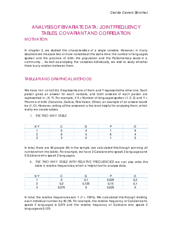 Miniatura del documento 4. Joint frequency tables covariant and correlation apuntes.pdf