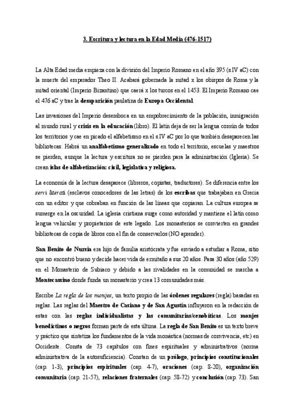 Miniatura del documento 3. Escritura y lectura en la Edad Media 