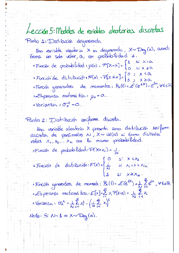 Miniatura del documento Lección 5. Modelos de variables aleatorias discretas..pdf