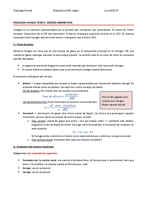 Miniatura del documento FISIOLOGIA ANIMAL TEMA 5 - SISTEMA RESPIRATORI.pdf