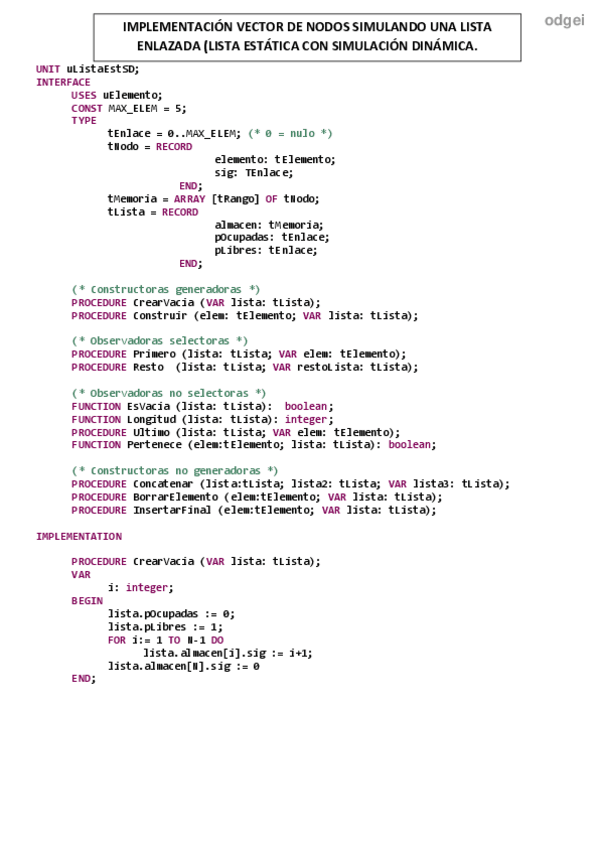 Miniatura del documento Implementacion-Lista-estatica-con-simulacion-dinamica-Vector-de-nodos-simulando-LE-.pdf