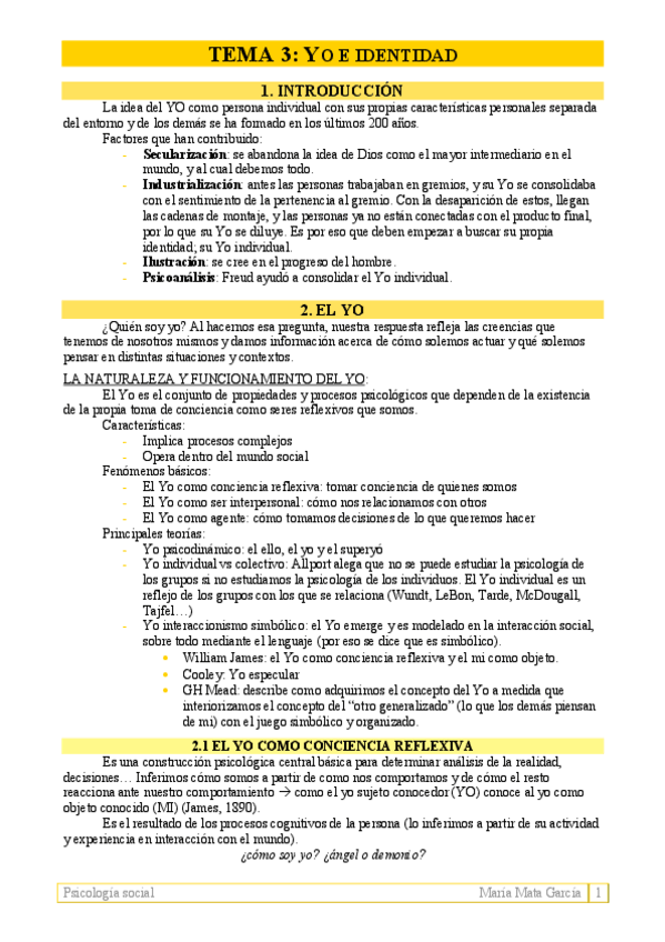 Miniatura del documento TEMA 3. Yo e identidad
